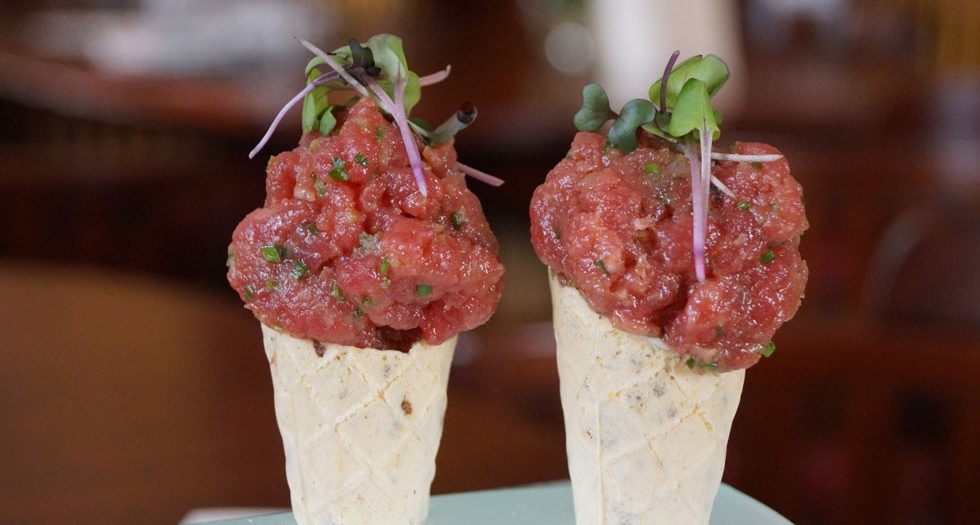 Dry-Aged Beef tartare with chives and coriander